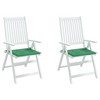 vidaXL Garden Chair Cushions 2 pcs Green 19.7"x19.7"x1.2" Oxford Fabric - 4 of 4