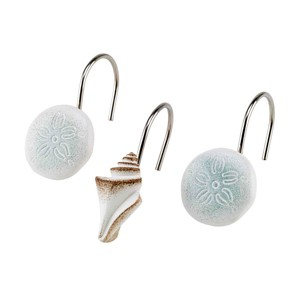 Avanti Farmhouse Shell Shower Curtain Hook Set - 1 of 3