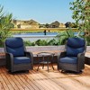 UPTION  2-person Outdoor Rattan Seating Group With Cushions - 3 of 4