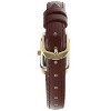 Peugeot Women's 20mm Square Watch with Glossy Brown Leather Strap - 4 of 4