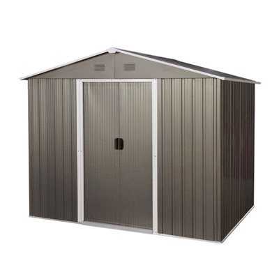 NicBex  Outdoor Metal Storage Shed with Lockable Doors for Backyard Garden,Patio