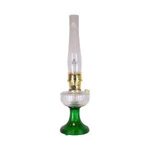Aladdin Lincoln Drape Oil Lamp - Traditional Classic Indoor Oil or Kerosene Fuel Lamp, Bright White Light, Glass with Brass Trim - 1 of 2