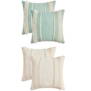 REGALWOVEN 4 Pcs Boho Modern Striped Decorative Throw Pillow Cover for Living Room Bed Sofa - 1 of 4