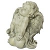 Northlight 6" Weathered Kneeling Cherub Angel Outdoor Patio Garden Statue - Almond Brown - 4 of 4