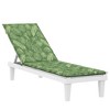 vidaXL Outdoor/Indoor Cushion for Deck Chairs, Patio Furniture with Non-Slip Design, Oxford Fabric, Foam Fiber Filling and Leaf Pattern, Green - 3 of 4