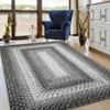 Indoor Modern Imitation Weaving Textured Area Rugs for Bedroom Living Room Abstract Easy Care Washable Soft Low Pile Non Slip Carpet - 4 of 4