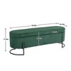 CAVINAS Storage Ottoman Bench with Black Metal Legs,Ottoman with Hidden Storage Space for Bedroom,Entryway,Pink/Orange/Emerald/Dark Gray/Beige - 3 of 4
