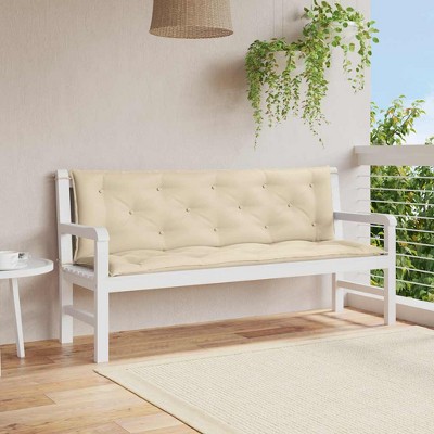 vidaXL Garden Bench Cushion Set of 2 Beige Oxford fabric (100% polyester)