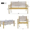 Syemin Patio Seating Sets, Patio Seating Set for Sophisticated Outdoors,Designed for Tranquil Backyard Relaxation, Beige, 48"*27.8"*30.1" - 4 of 4