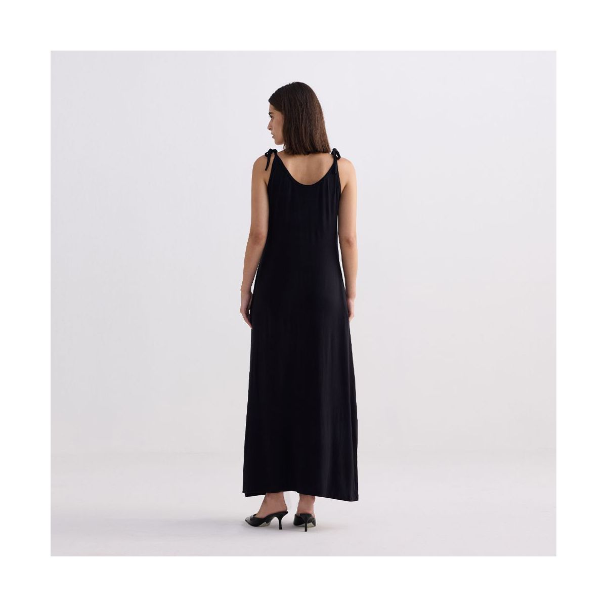Reistor Womens Tie-Detail Maxi Dress - thumbnail 2