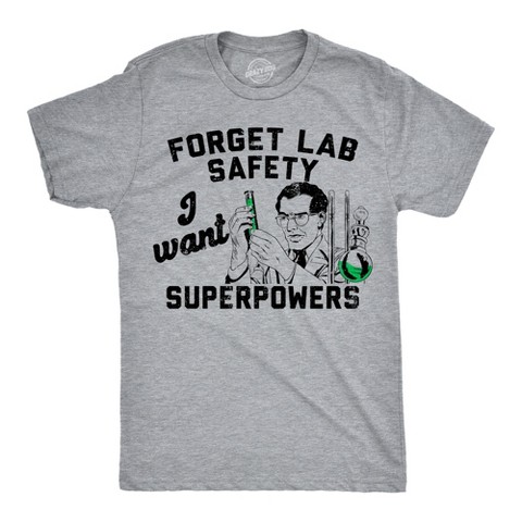 Мужские футболки Crazy Dog T-Shirts, Inc. Mens Funny T Shirts Forget Lab Safety I Want Superpowers Sarcastic Science Graphic Novelty Tee for Men - Crazy Dog Men's T Shirt With Sarcastic M