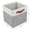 REGALWOVEN Fabric Collapsible Spacious Capacity Reinforced MDF Open Storage Bins 3 Pcs - 4 of 4