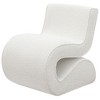 Boucle Fabric Upholstered Armless Curved Accent Chair with Sculptural Design and Plush Cushioning for Living Room - 3 of 4