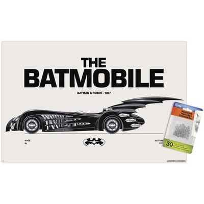 Trends International DC Comics Batman: 85th Anniversary - The Batmobile 1997 Unframed Wall Poster Prints