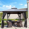 VYNXARIA 10*10 Outdoor Patio Gazebo Canopy Tent With Ventilated Double Roof And Mosquito net(Detachable Mesh Screen On All Sides)£¬Gray - 2 of 4