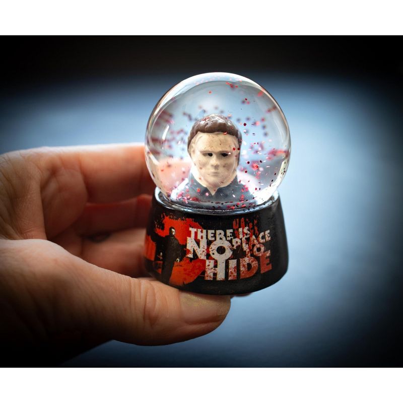 Silver Buffalo Halloween Michael Myers "No Place To Hide" Mini Snow Globe | 3 Inches Tall, 4 of 10
