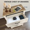 Garvee Chest of Dresser, Vintage Wood 5 Drawer Tall Dresser Storage Organizer for Closet, Bedroom, Nursery, Living Room, Hallway, White - 4 of 4
