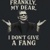 Rerun Island Men Frankly My Dear Dont Give A Fang Short Sleeve Graphic Cotton T-Shirt - 2 of 4