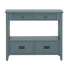Farmhouse Pine Wood Console Table with 4 Drawers & 1 Storage Shelf for Entryway Living Room Bedroom Hallway Kitchen - 4 of 4