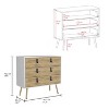 NicBex 3 Drawer Dresser for Bedroom,Modern Chest of Drawers with Handles for Living Room,Office,Entryway,Hallway - 3 of 4
