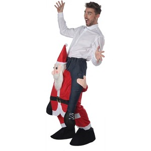 Halloween Express Adult Carry Me Santa Costume - Size One Size Fits Most - Red - 1 of 2