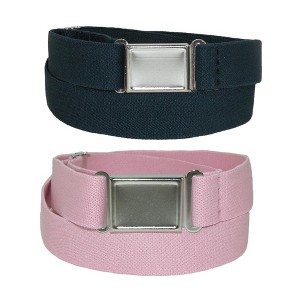 CTM  Elastic Belt with Magnetic No Show Flat Buckle (Pack of 2 Colors) - 1 of 4
