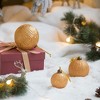 Whisen D3.9" Christmas Ball Ornaments, Glass Decorative Hanging Ball Christmas Tree Ornaments, Set of 6 - 4 of 4