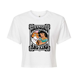 Women's - Disney Princess - Jasmine Rajah Courageous and Kind Cropped Graphic T-Shirt - 1 of 4