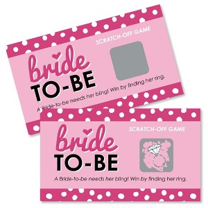 Big Dot of Happiness Bride-To-Be - Bridal Shower & Classy Bachelorette Party Game Scratch Off Cards - 22 Count - 1 of 4