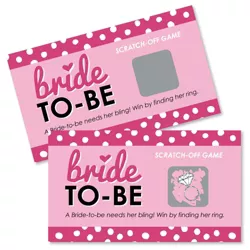 Big Dot of Happiness Bride-To-Be - Bridal Shower & Classy Bachelorette Party Game Scratch Off Cards - 22 Count