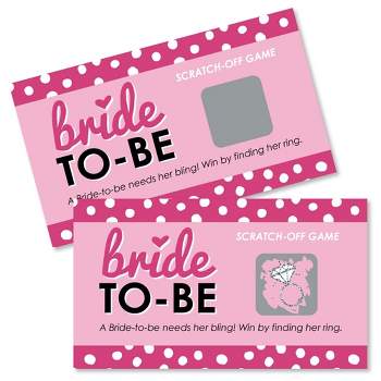 Big Dot of Happiness Bride-To-Be - Bridal Shower & Classy Bachelorette Party Game Scratch Off Cards - 22 Count