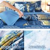 BAGOKIE Marble Watercolor 6 Pieces Comforter Bedding Set - 4 of 4