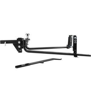 VEVOR Weight Distribution Hitch, 1,000 lbs Weight Distributing Hitches Kit with Sway Control for Trailer, 2-In Solid Steel Shank, Black - 1 of 4