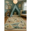Rug Branch Kids Soft Steps Playtime City Road Map Educational Learning Indoor Soft Area Rug - 3 of 4