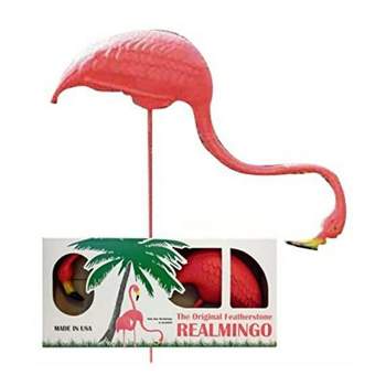 Union Products 62585 Outdoor Original Iconic Featherstone Weather Resistant Metal 38 Inch Tall Flamingo Yard Lawn Ornament, Pink