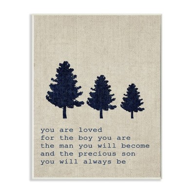 10"x0.5"x15" You Are Loved Son Trees Wall Plaque Art - Stupell Industries