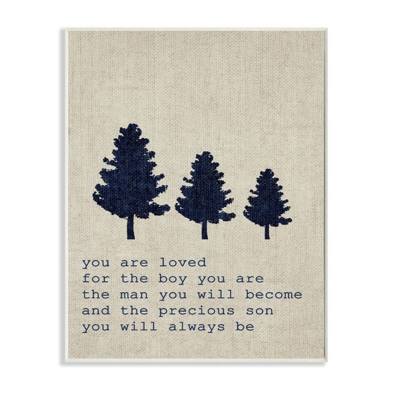 10&#34;x0.5&#34;x15&#34; You Are Loved Son Trees Kids&#39; Wall Plaque Art - Stupell Industries, 1 of 7