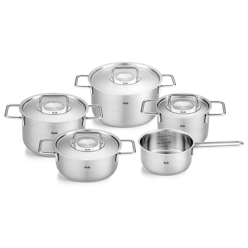 9 Piece Ceramic Cookware Pans Pots Set with Detachable Handle and