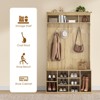 PAGED 70.9 inch Hall Tree for Entryway,Coat Rack with 7 Coat Racks and Shoe Storage,Entryway Furniture for Hallway,Living Room,Bedroom - 3 of 4