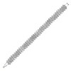 Guili Sterling Silver Rhodium Plated Clear Cubic Zirconia 4-Row Tennis Bracelet, Dazzling and Timeless Design for Sophisticated Style - 2 of 3