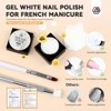 SAVILAND Soft Nail Sponges for Ombre: Gradient Nail Art Sponges with Grabbing Pen, Easy French Tip Stickers for Beginner (White) - 2 of 4