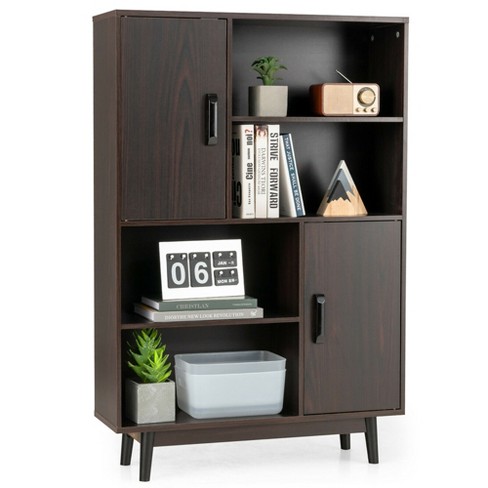 Bookshelf with deals storage cabinet