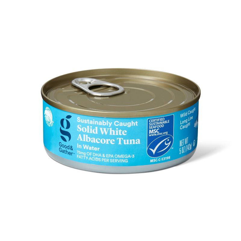 Solid White Albacore Tuna in Water - 5oz - Good &#38; Gather&#8482;, 1 of 4