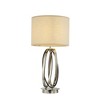 ALOADECOR 28'' Elegant Modern Polished Nickel Metal Table Lamp With Ivory Fabric Drum Shade For Entryway Living Room Dining Room - 4 of 4