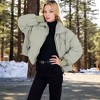 Anna-Kaci Women's Oversized Quilted Puffer Jacket with Zipper Front and Ribbed Cuffs - 4 of 4