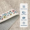 Floral Washable Rug - Non-Slip Soft Non-Shedding Low Pile Carpet Foldable Thin Rustic Mat for Nursery Dining Room - 3 of 4