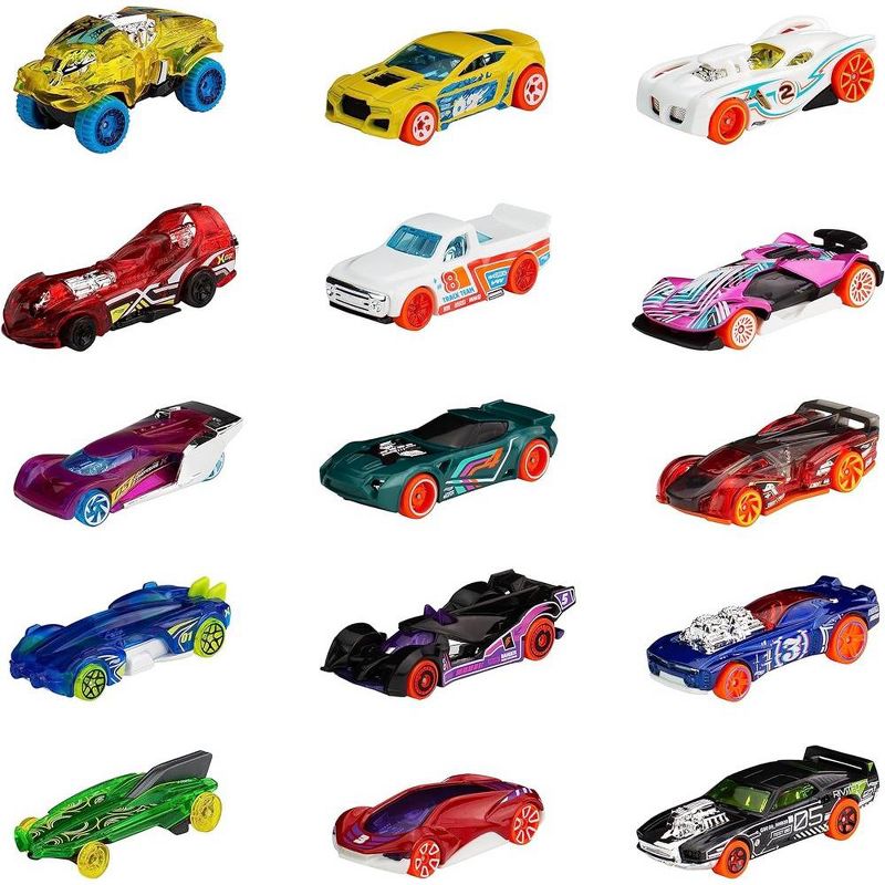 Hot Wheels Track Bundle of 15 Toy Cars, 3 Track-Themed Packs of 5 1:64 Scale Vehicles, 1 of 8