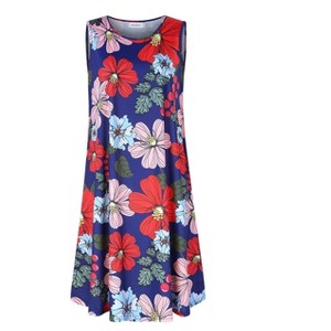 woman sleeveless knee length dress tie dye - 1 of 1