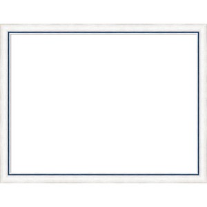 Amanti Art Morgan White Blue Framed Dry Erase Magnetic Board - 1 of 4