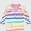 Honest Baby Girls' Organic Cotton Rainbow Striped Sleep N' Play - Pink - 2 of 4